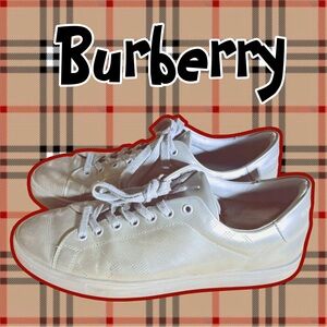 Burberry Pale Stone Leather Low-Top Sneakers – EU 43 / US Men’s 10 – Authentic
